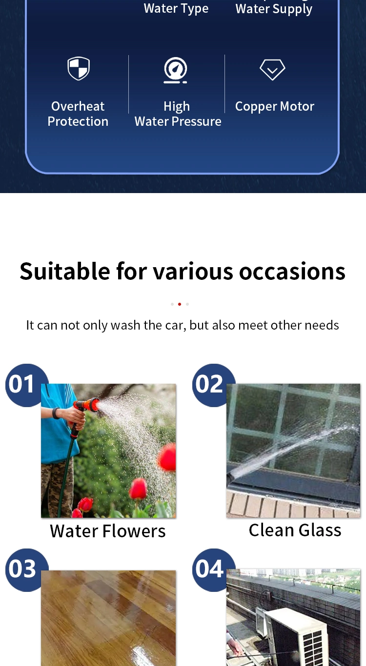 Wireless Portable 544psi Home Car Washing Machine High Pressure Lithium Battery Cleaning Water Gun